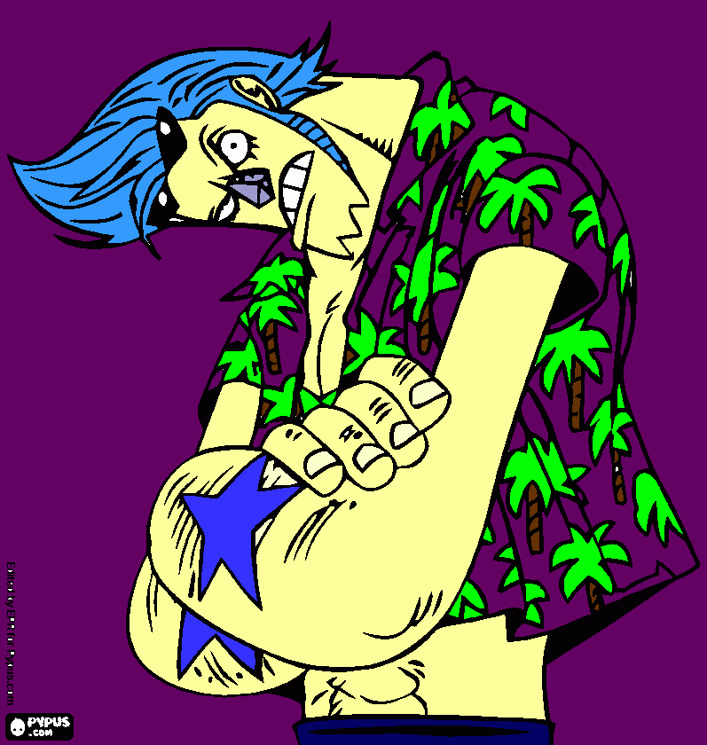 one piece:franky para colorear