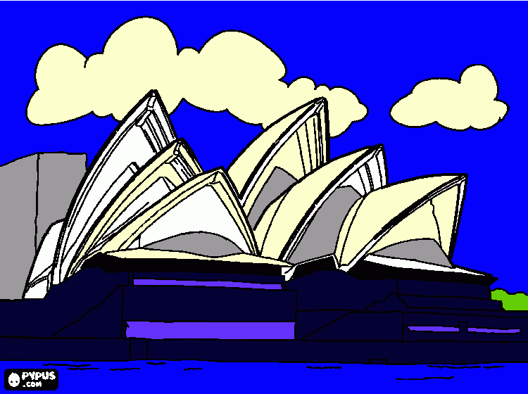 Opera de Sidney para colorear