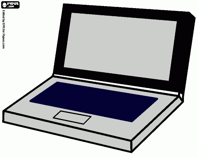 ordenador portatil para colorear