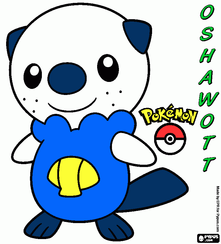 oshawott para colorear