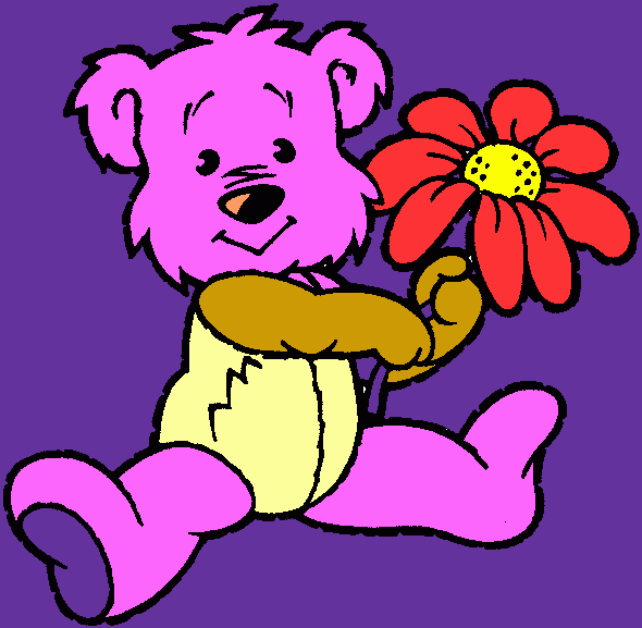 osito cariñosito para colorear
