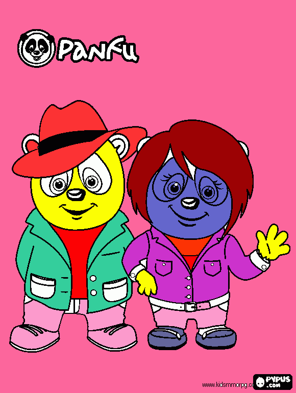 osito panda para colorear