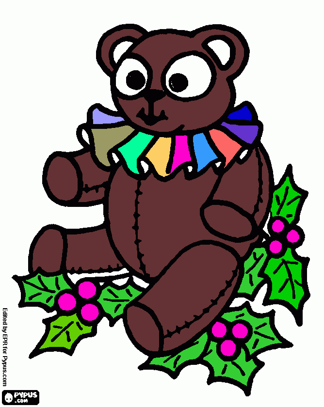 osito tierno para colorear