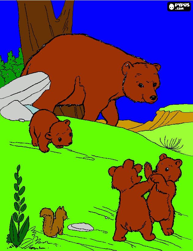 Osos de Pablo para colorear