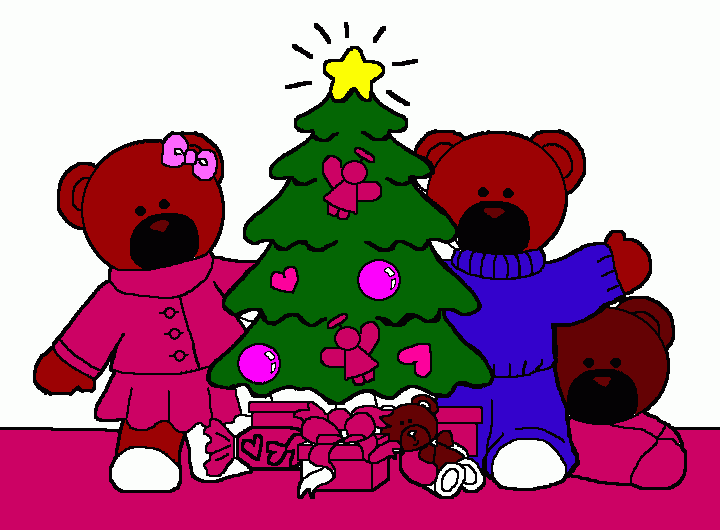 osos navideños para colorear
