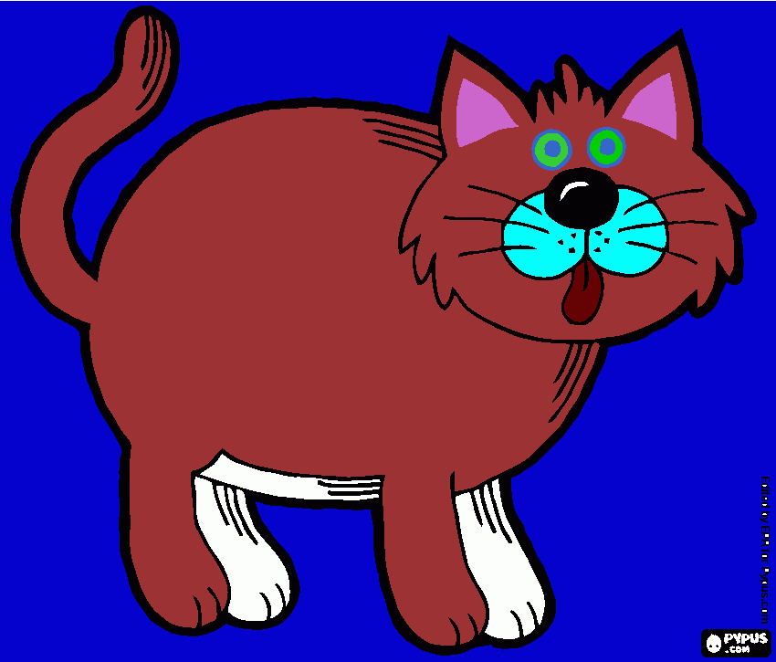 otro gato para colorear