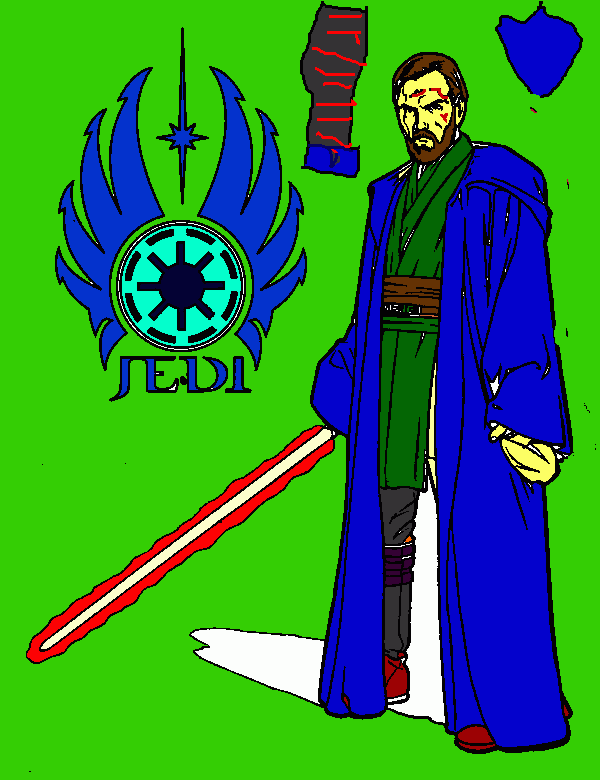 ovi wan kenobi para colorear