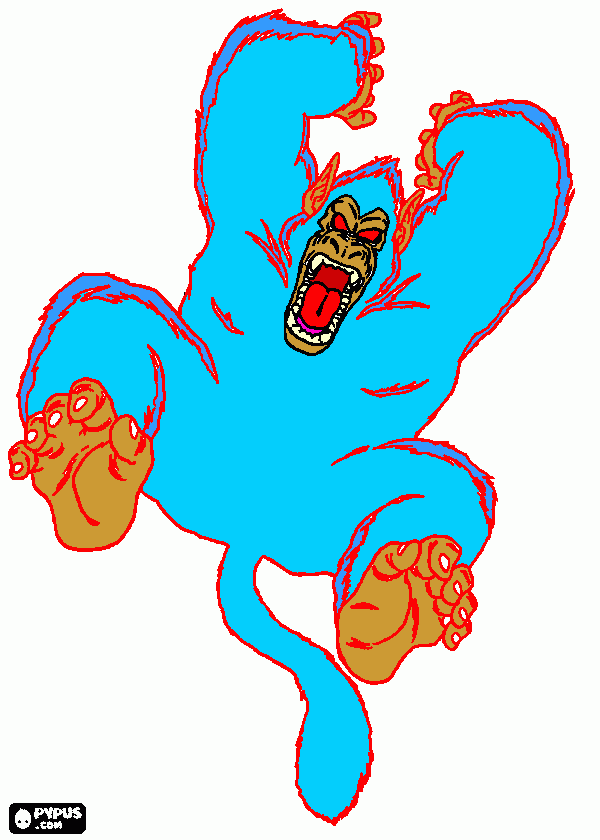 ozaru supersaiyan blue kaioken para colorear