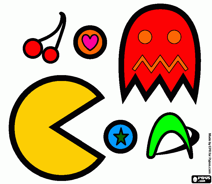 pac-man para colorear