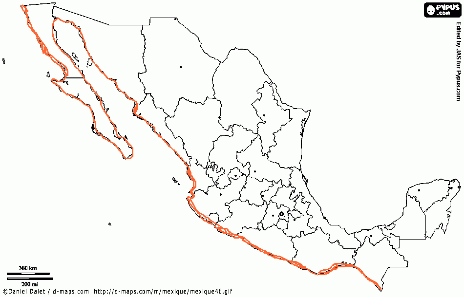 pacifico sur para colorear