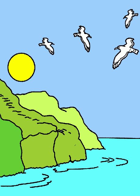 paisaje bonito para colorear