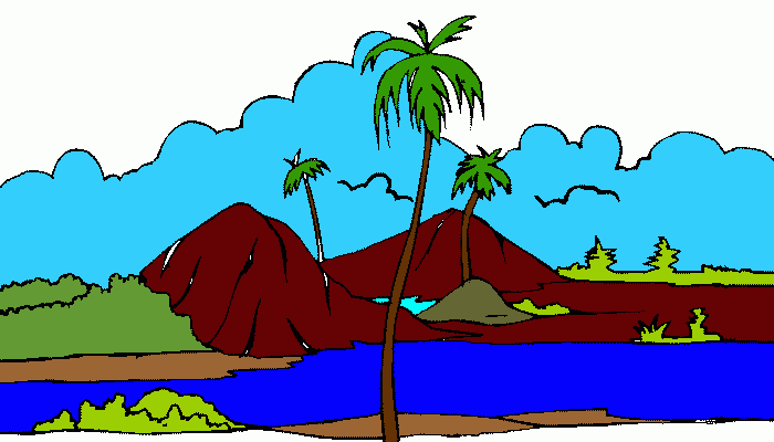 paisaje natural para colorear