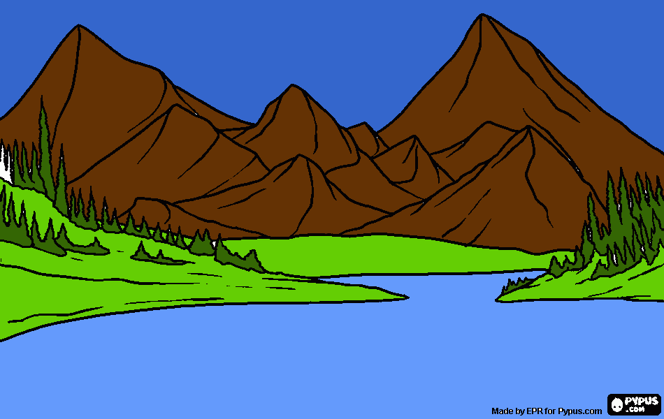 paisaje prismaticos para colorear