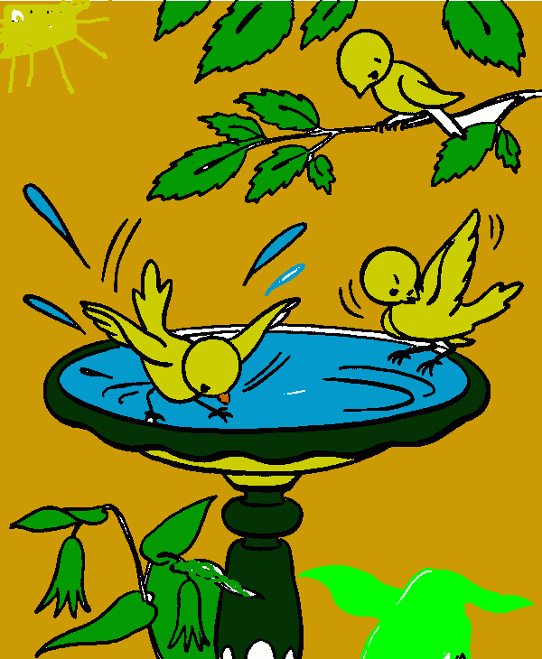 pajaritos fuente para colorear