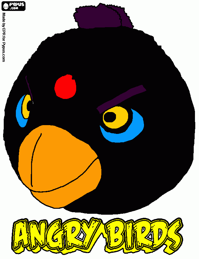 pajaro bomba que explota para colorear
