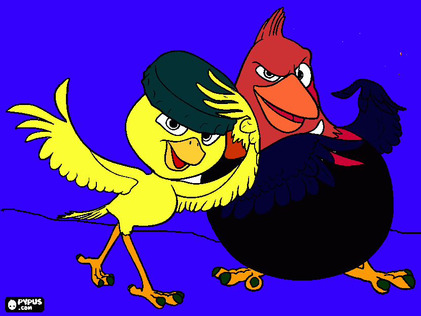 pajaros de Rio para colorear