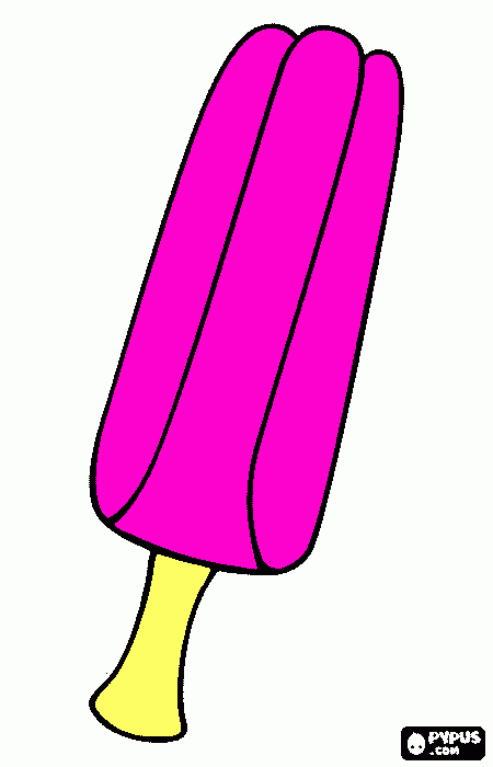 paleta de helado para colorear