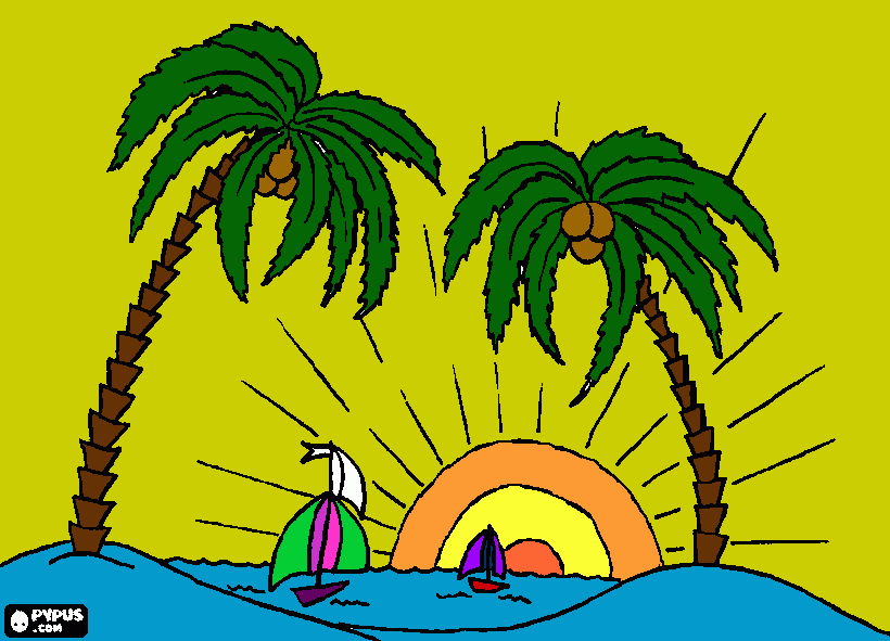 palmas para colorear