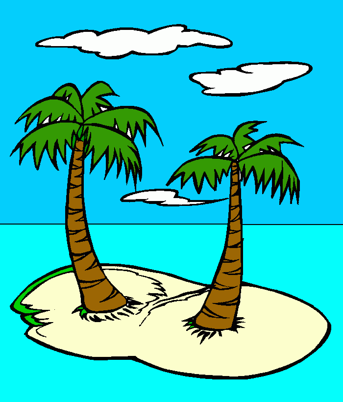 palmera para colorear