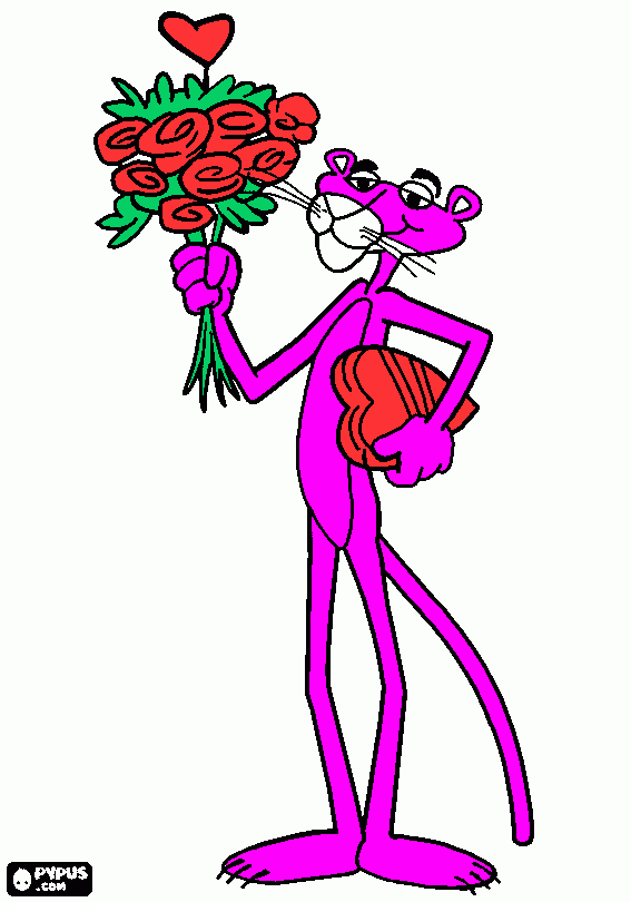 panera rosa para colorear