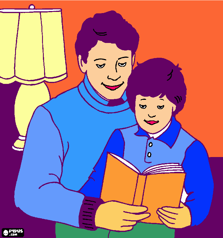 Papá persi para colorear