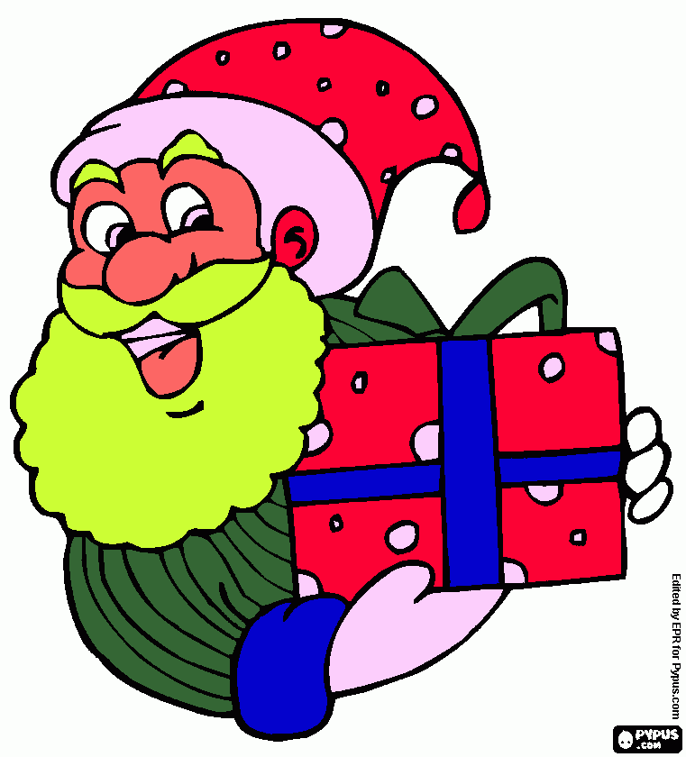 PAPA NOEL PARA EL TIO DIEGO para colorear