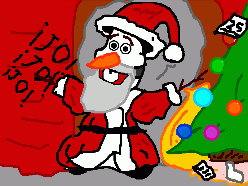 papa noel riendo ¡jo! ¡jo! ¡jo! para colorear