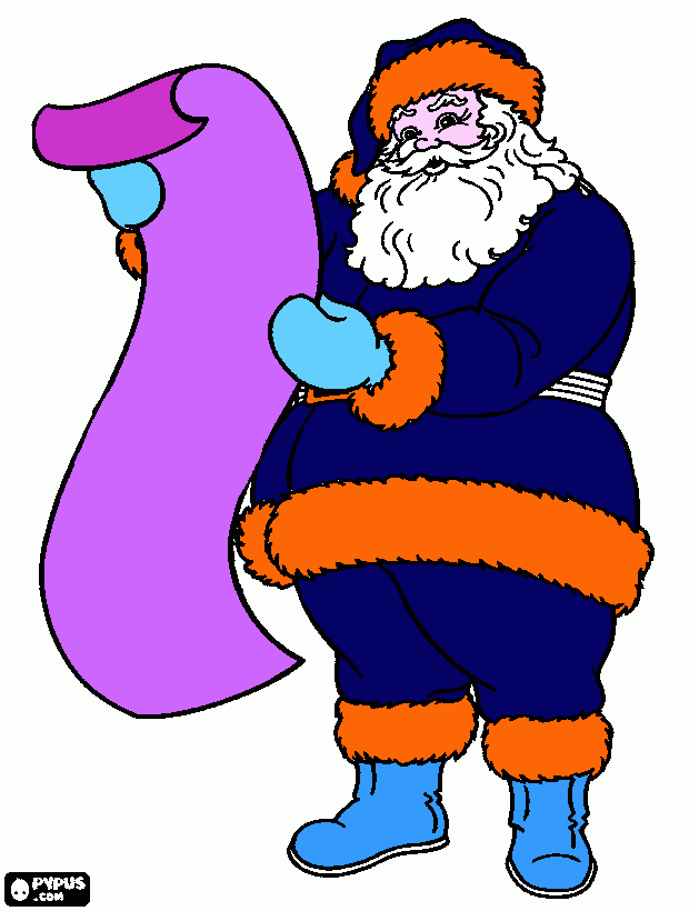 papa noel SP para colorear