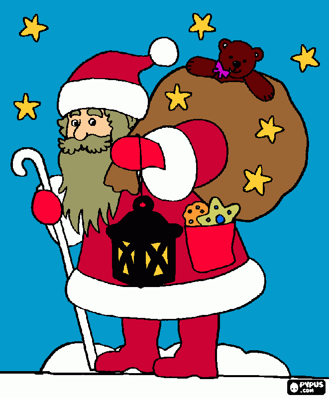 papa noel te va a traer muuuuuuuuchos regalos para colorear