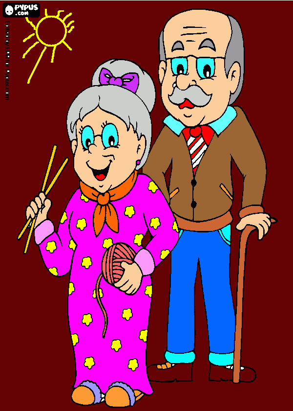 Para los abuelos para colorear