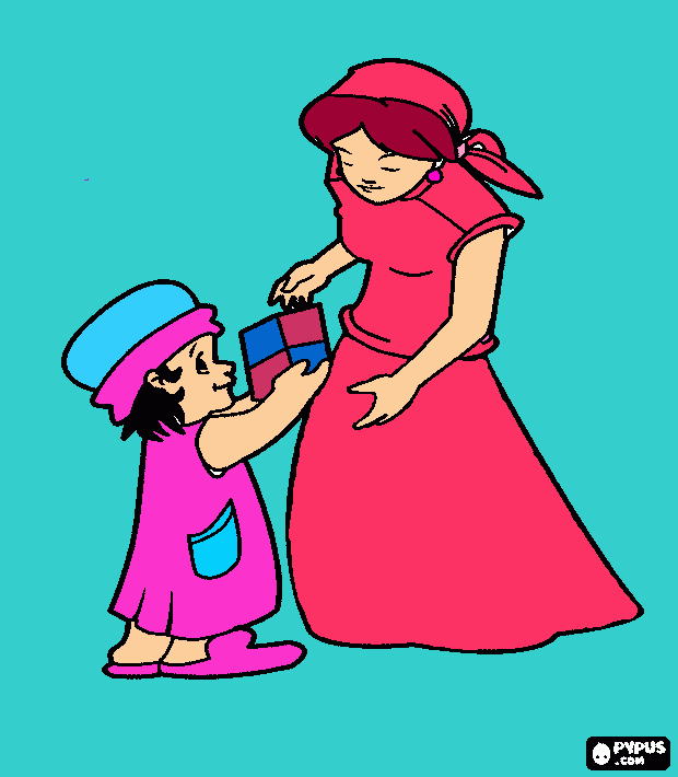 para mi mamita para colorear
