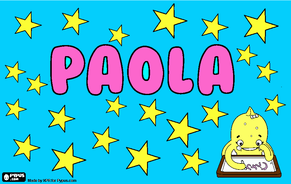 para paolita  para colorear