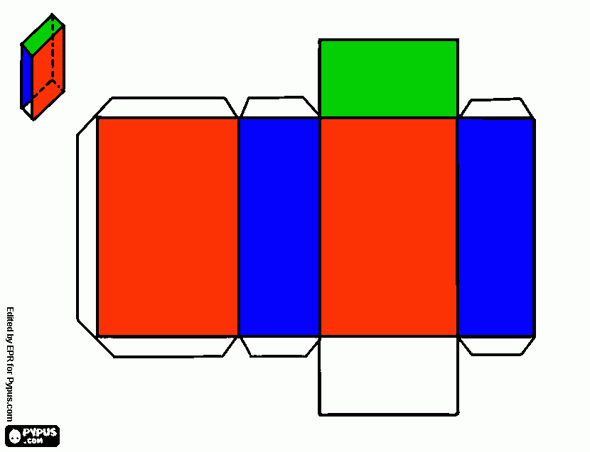 PARALELEPIDEDO para colorear