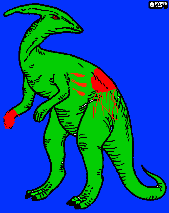 Parasauro para colorear