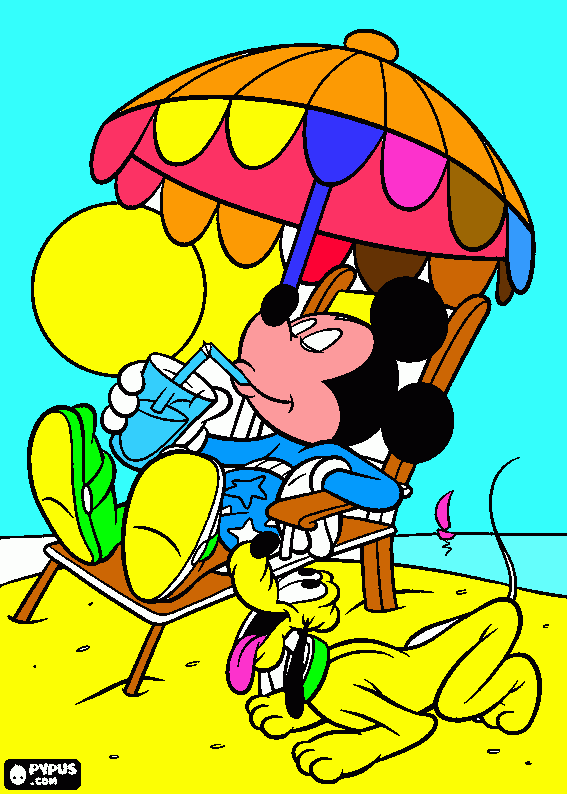 parasol para colorear