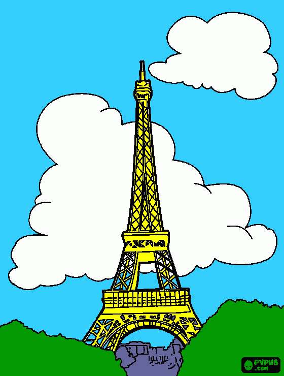 Paris dibujo para colorear