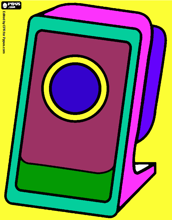 parlante para colorear