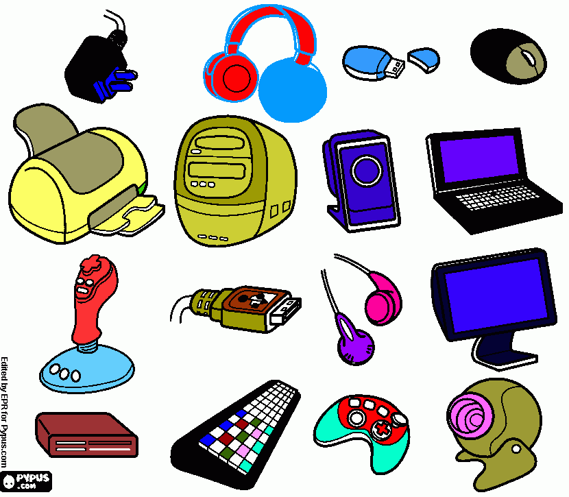 PARTES DE INFORMATICA para colorear