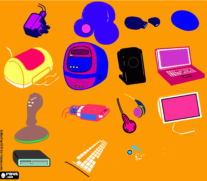 Partes de la computadora/1 EP/Milton para colorear