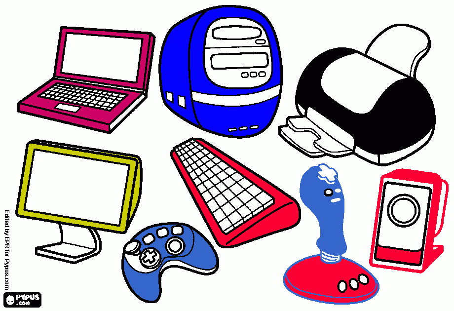 PARTES DE LA COMPUTADORAS para colorear