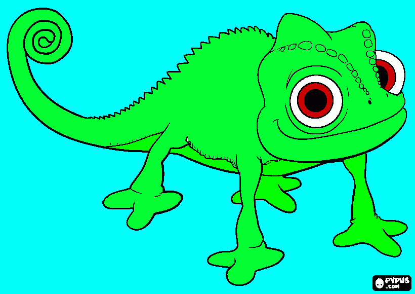 pascal de enrados y de rapunzel para colorear