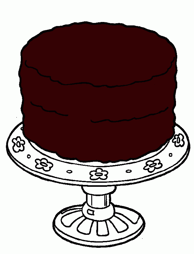 pastel chocolate para colorear