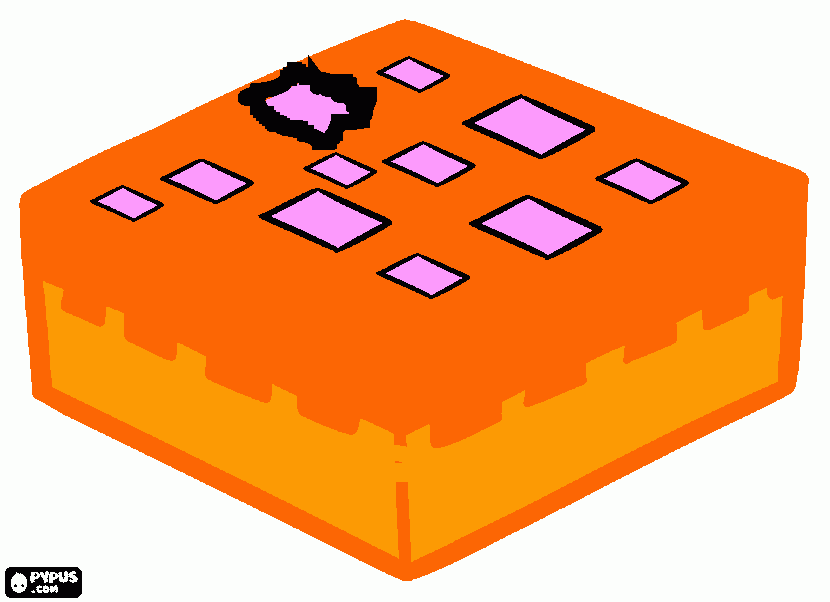 pastel de minecraft para colorear