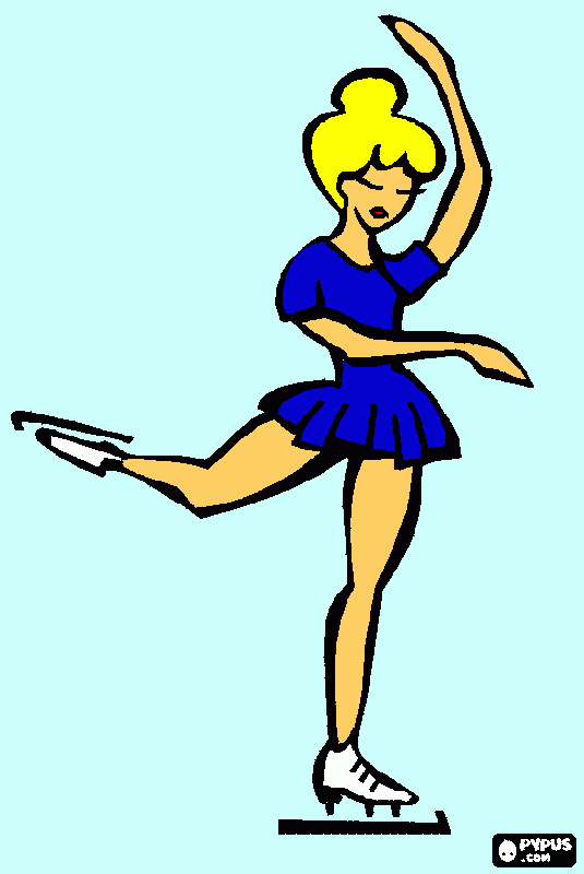 patinadora para colorear