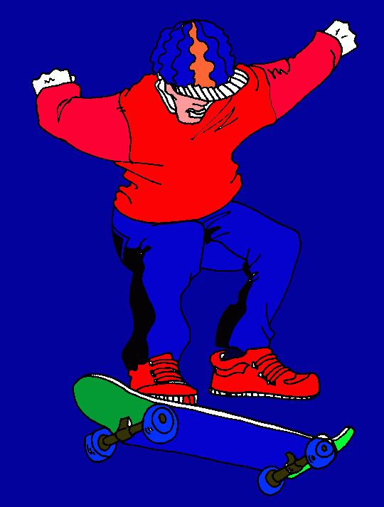 patineta para colorear