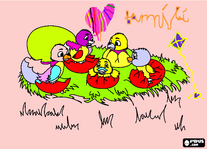 patitos familia para colorear