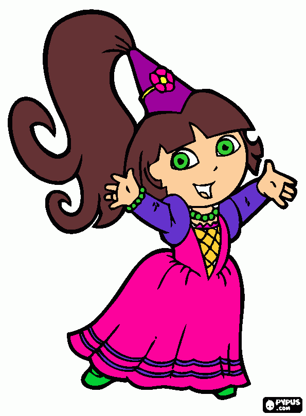 Pau de princesa para colorear
