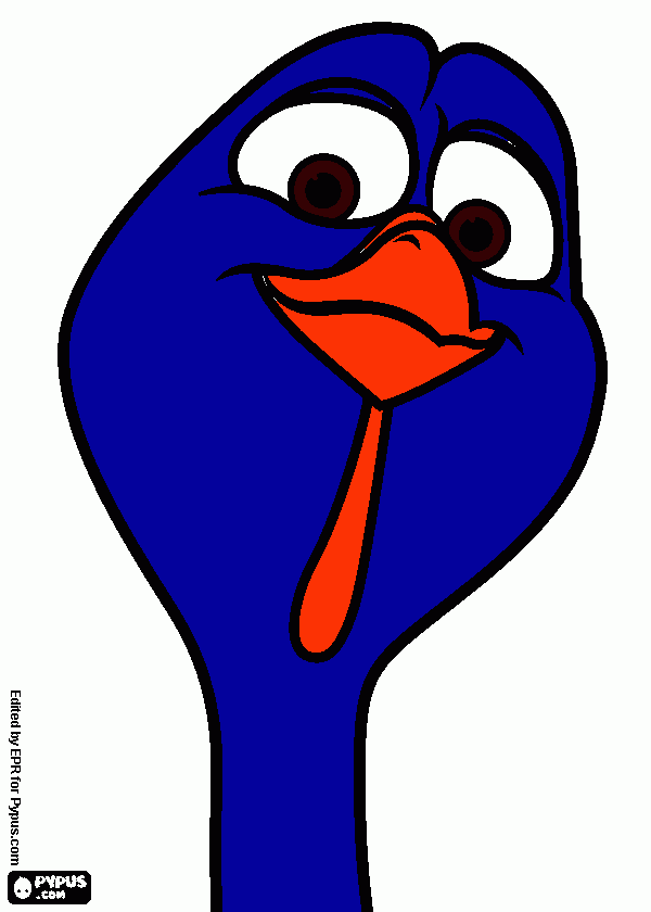 Pavos en apuros. para colorear