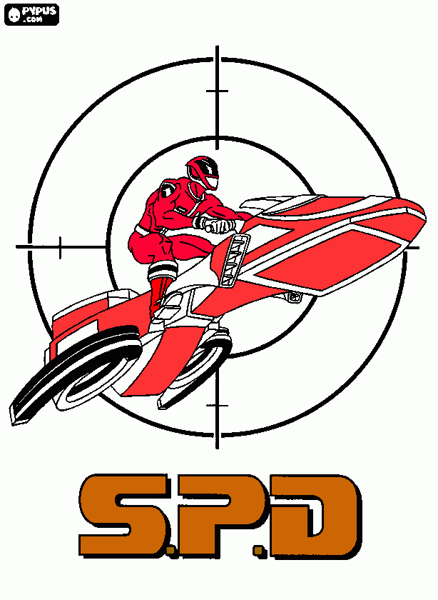 PAWER RANGER SPD para colorear