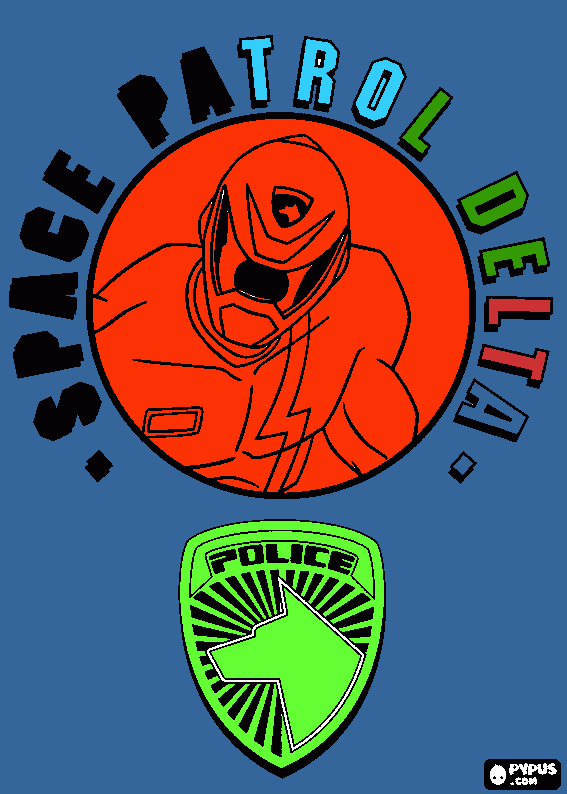 pawer-rangers-spd-space-patrol-delta- para colorear
